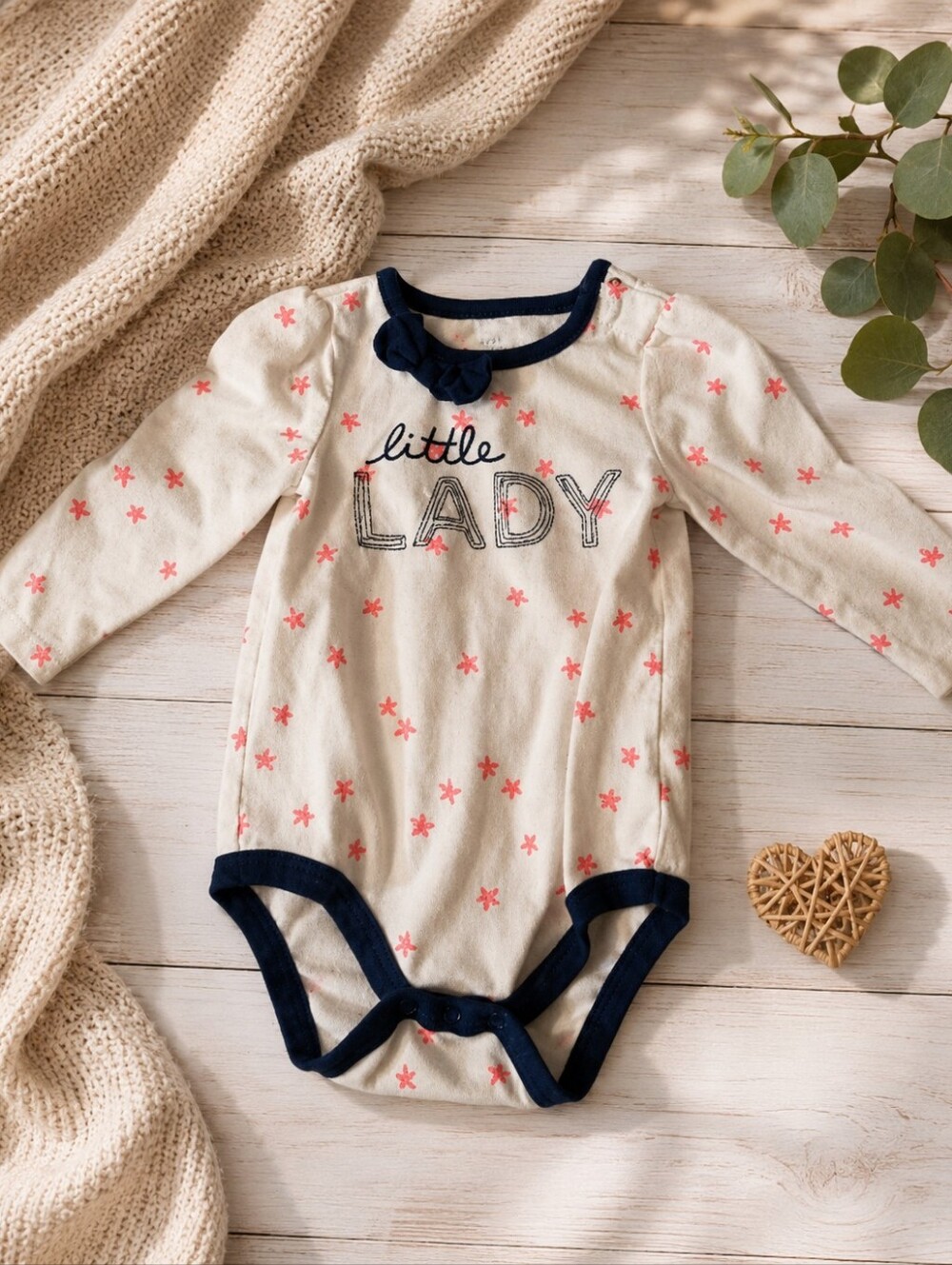 Size 3-6 M Cat & Jack long sleeve bodysuit onesie